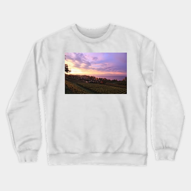 Surise over a Camp Site near Hagnau - Lake Constance Crewneck Sweatshirt by holgermader